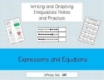 Preview of Writing and Graphing Inequalities Interactive Notes and Practice