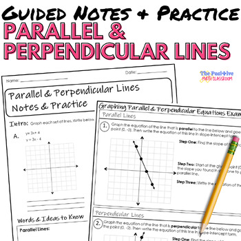 Preview of Writing and Graphing Parallel and Perpendicular Lines Guided Notes