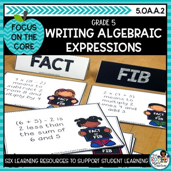 Interpreting Algebraic Expressions Worksheets Teaching Resources Tpt