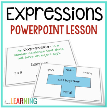 Preview of Writing and Interpreting Expressions Slides Lesson - 5th Grade Math