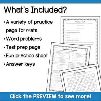 Writing And Interpreting Expressions Worksheets By Hello Learning