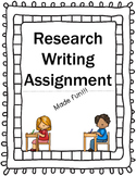 Free Research Writing Assignment
