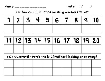 ordering numbers to 20 teaching resources teachers pay teachers