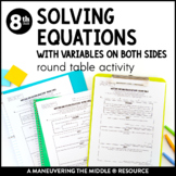 Writing and Solving Equations Activity | Equations with Variables on Both Sides