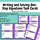 Writing and Solving One-Step Equations TEKS 6.9C and 6.10B