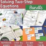 Writing and Solving Two-Step Equations Bundle
