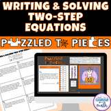 Writing and Solving Two-Step Equations Halloween Math Activity
