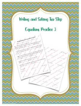 writing two step equations practice and problem solving c answer key