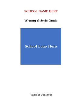 Preview of Writing and Style Guide