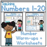 Writing and Tracing Numbers 1-20, Math Warmups, Flash Card