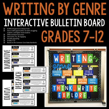 Preview of Writing by Genre Interactive Bulletin Board: Grades 7-12