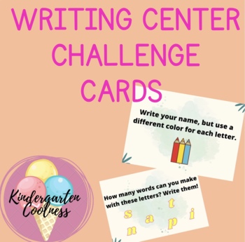 Preview of Writing center challenge cards for literacy ELA center