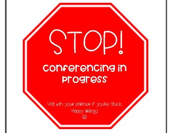 Preview of Writing conference sign