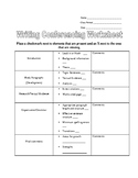 Writing conference worksheet/checklist