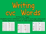 Writing cvc words- Kindergarten Word Work