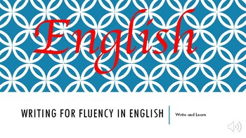 Preview of Writing for Fluency