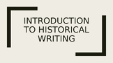 Writing for History