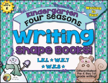 Preview of Writing for Seasons - Headbands, Graphic Organizers - Shape Books