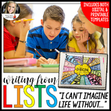 Writing from Lists: I Can't Imagine Life Without... - Dist