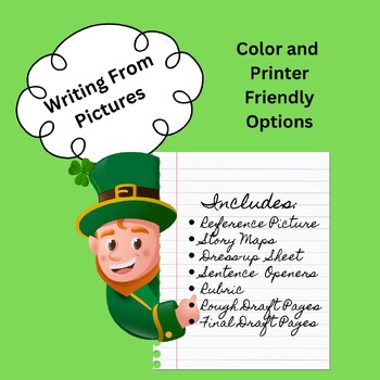 Preview of Writing from Pictures St Patrick's Day Theme