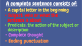 Writing in Complete Sentences