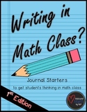 Writing in Math Class? - A collection of math journal starters