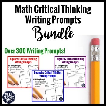 Preview of Writing in Math Journal Prompts BUNDLE