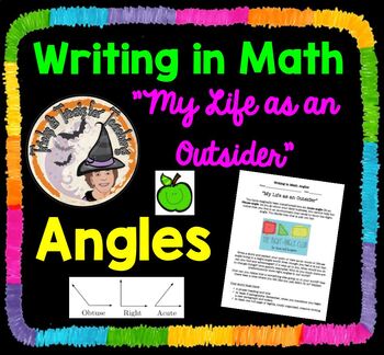 Preview of Writing in Math Angles Activity "My Life as an Outsider" Acute or Obtuse