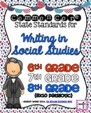 Writing in Social Studies Common Core Standards Posters