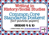 Writing in Social Studies Common Core Standards Posters