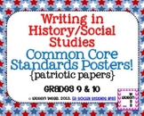 Writing in Social Studies Common Core Standards Posters