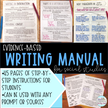 Preview of Writing in Social Studies - Student Manual for History Essays/DBQs