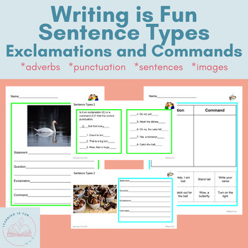 Preview of Writing is Fun- Sentence Types 2