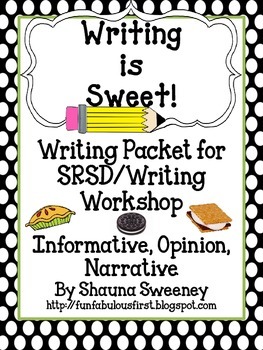 Preview of Writing is Sweet! SRSD/Writing Workshop Packet