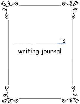 Preview of Writing journal