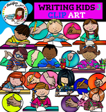 Writing kids  clip art