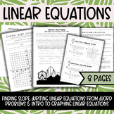 Writing linear equations from word problems: