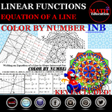 Writing linear equations in slope-intercept form Coloring 