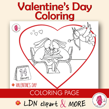Preview of VALENTINES DAY writing motor skills COLORING page , print, go & have fun!