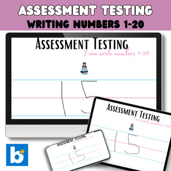 Preview of Writing numbers 1-20 | End of year Assessment Testing | Preschool & Kindergarten