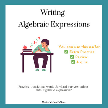 Preview of Writing or Translating Algebraic Expressions