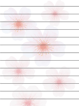Preview of Writing pad flower background
