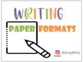 Writing paper formats