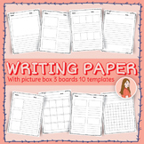 Writing paper with picture box | 3 Boards 10 Templates