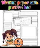 Writing paper with picture box  | Back to School Kindergar