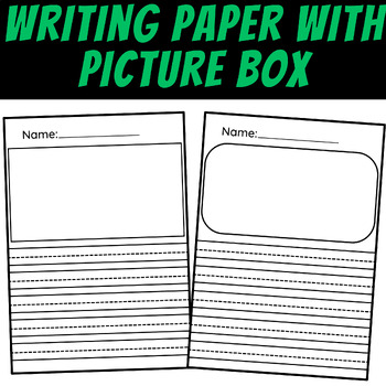 Preview of Writing paper with picture box , Writing Paper with picture boxes