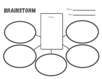 Preview of Writing plan worksheets-brainstorm, planning, and organize write