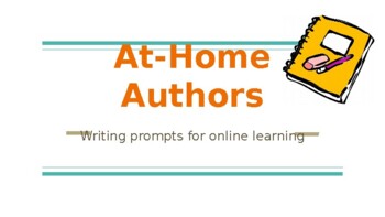Preview of Writing prompts for distance learning (Power Point)