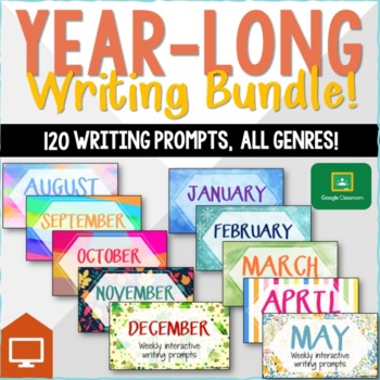 Preview of 50% OFF! Writing activities for the WHOLE YEAR | 144 Seasonal writing prompts
