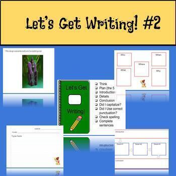 Preview of Writing prompts with pictures and graphic organizers #2